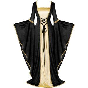 black and gold masquerade dress Sparkly Black Gold Starry Sky Beading Sequins Evening Dresses 2021 A-Line / Princess Off-The-Shoulder Backless Bow Short Sleeve Floor-Length / Long
